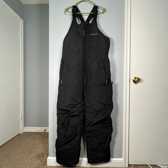 Vintage Polaris IndyTech USA Snowmobile Bibs Suit Women’s Large Black - Picture 1 of 7